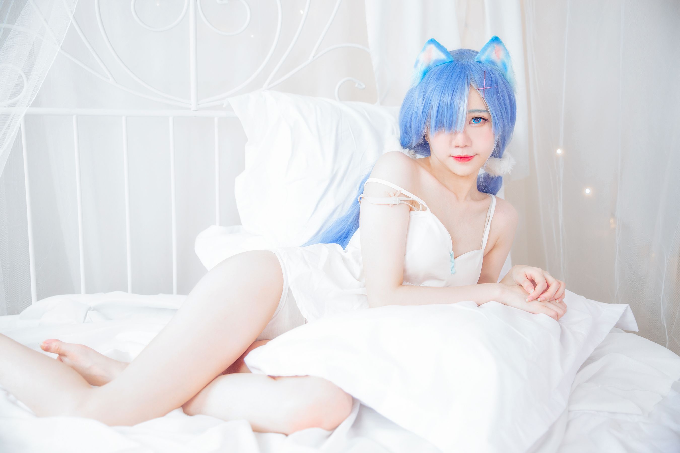 [网红COS] Sally Dorasnow - Rem White Kitty