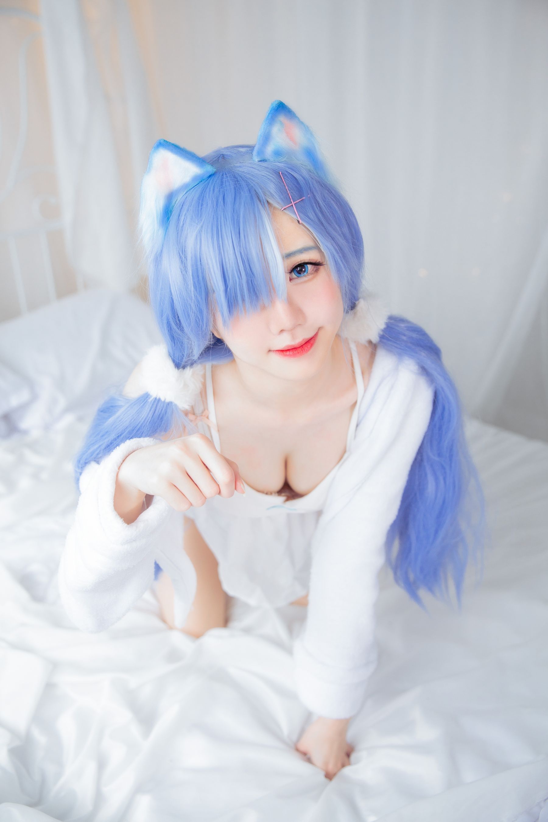 [网红COS] Sally Dorasnow - Rem White Kitty