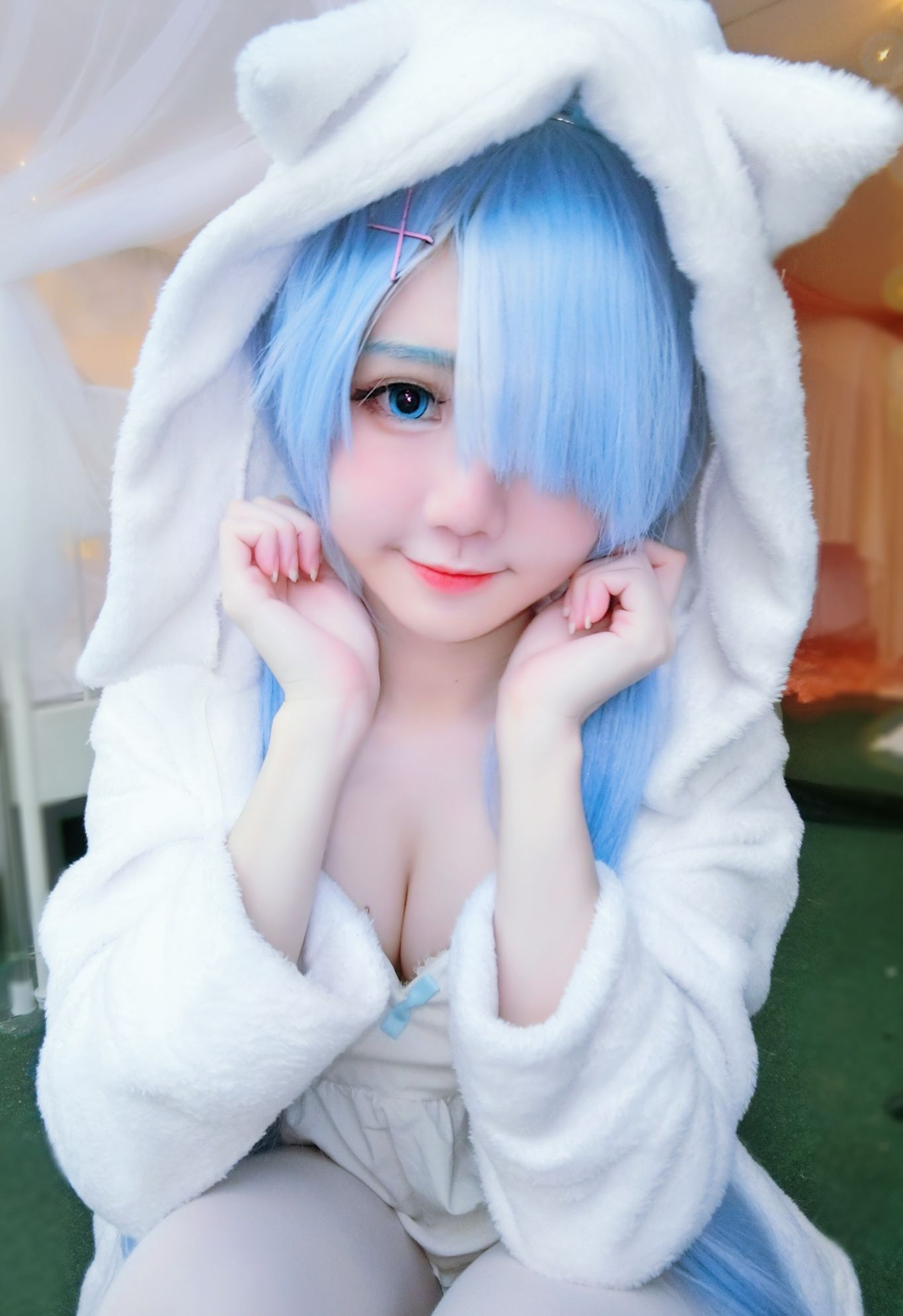 [网红COS] Sally Dorasnow - Rem White Kitty