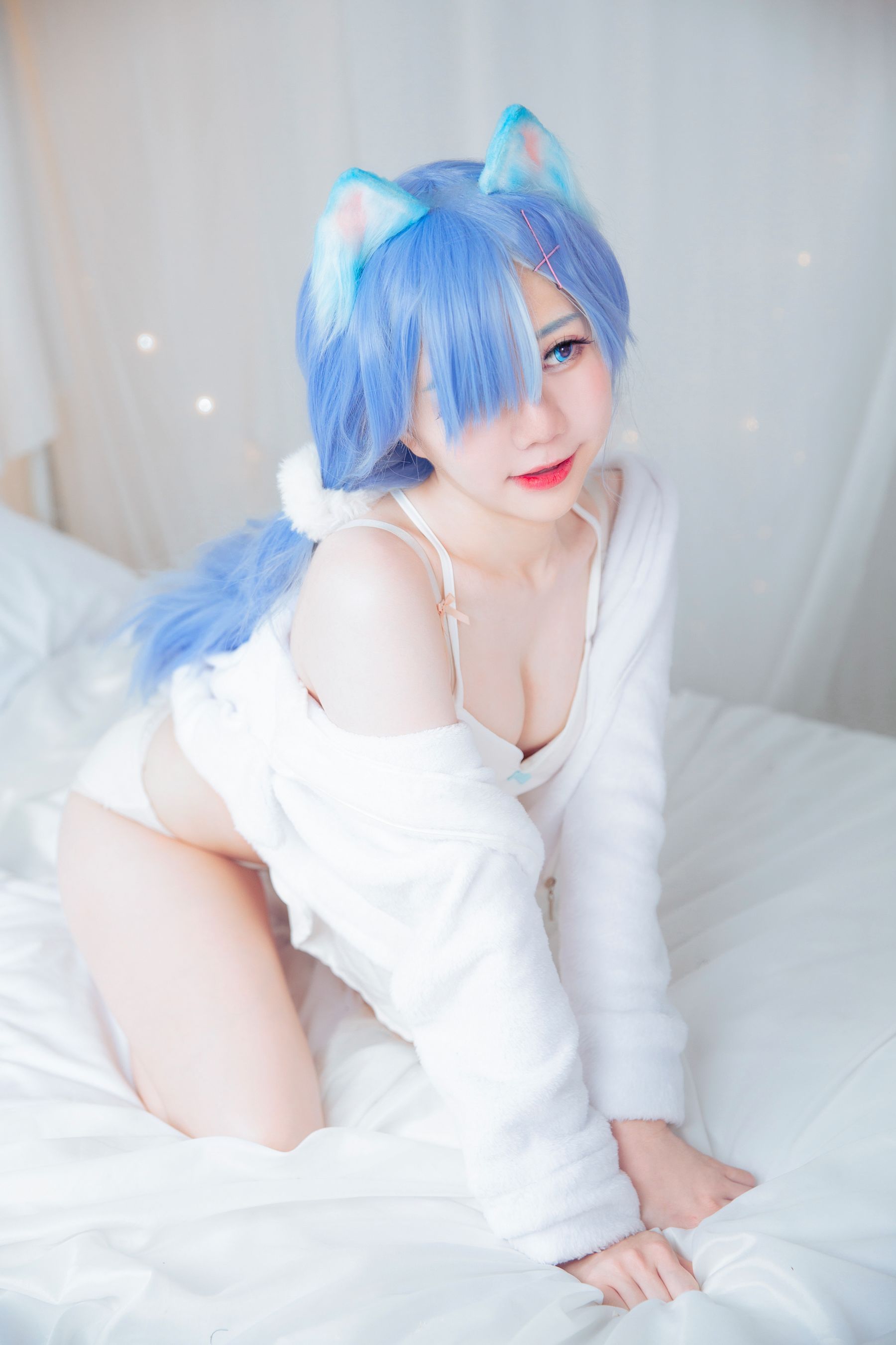 [网红COS] Sally Dorasnow - Rem White Kitty