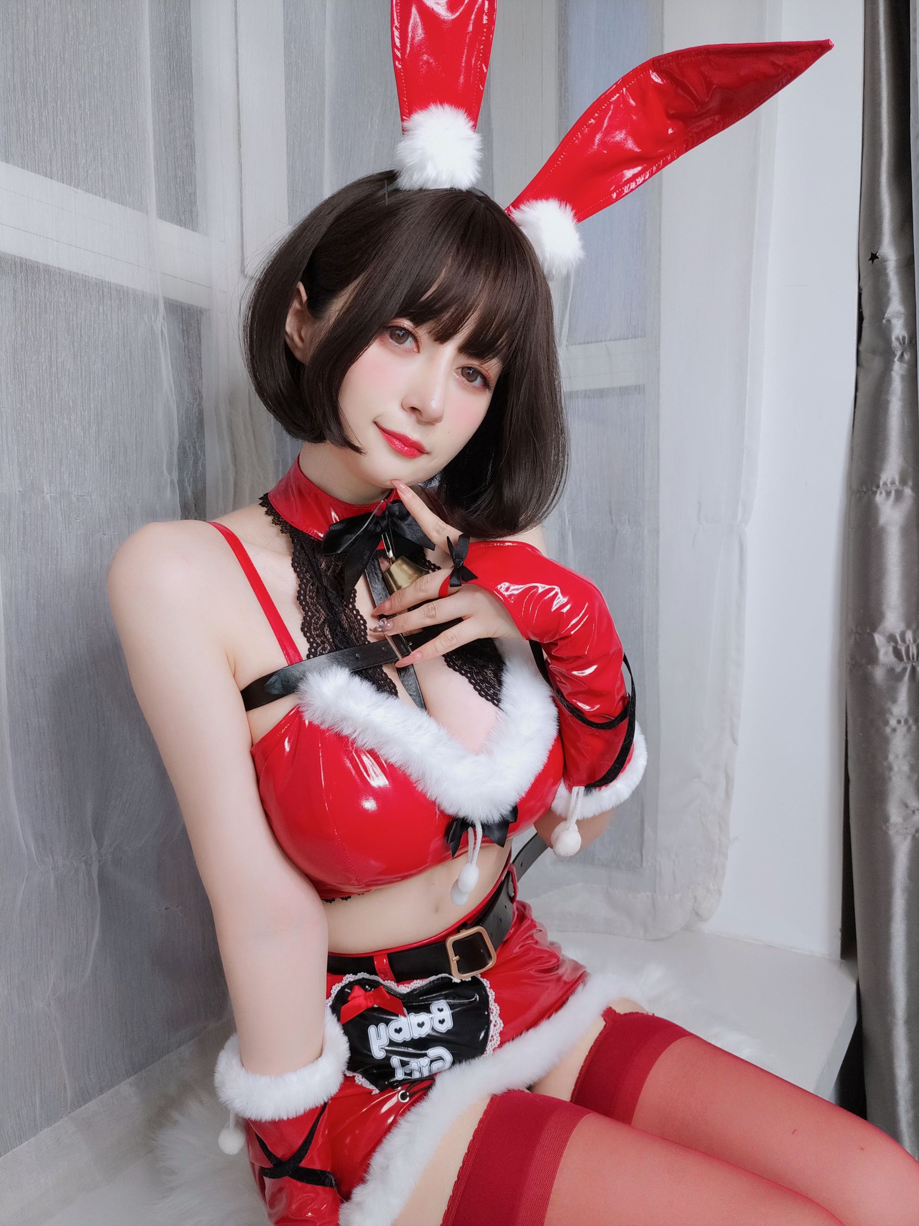 [福利COS] Coser小姐姐白银 - Christmas Bunny