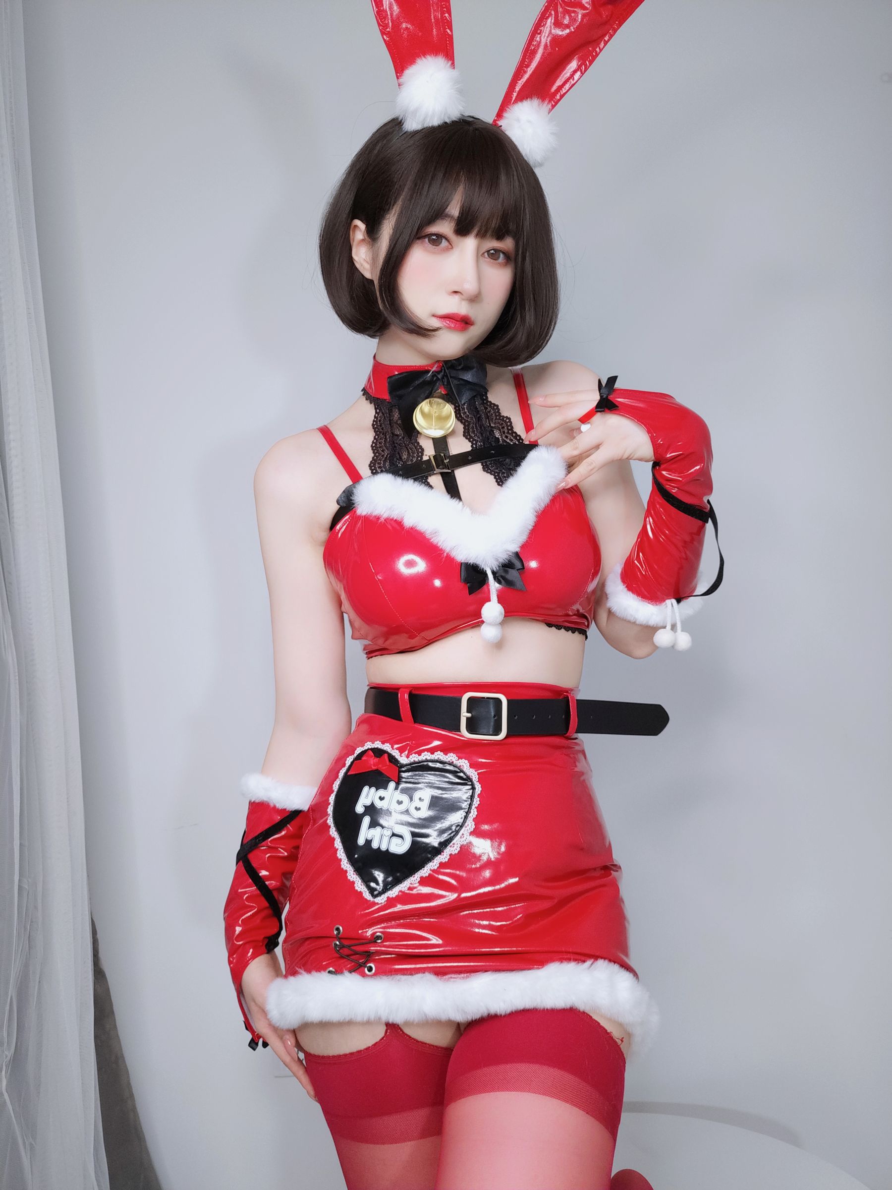 [福利COS] Coser小姐姐白银 - Christmas Bunny