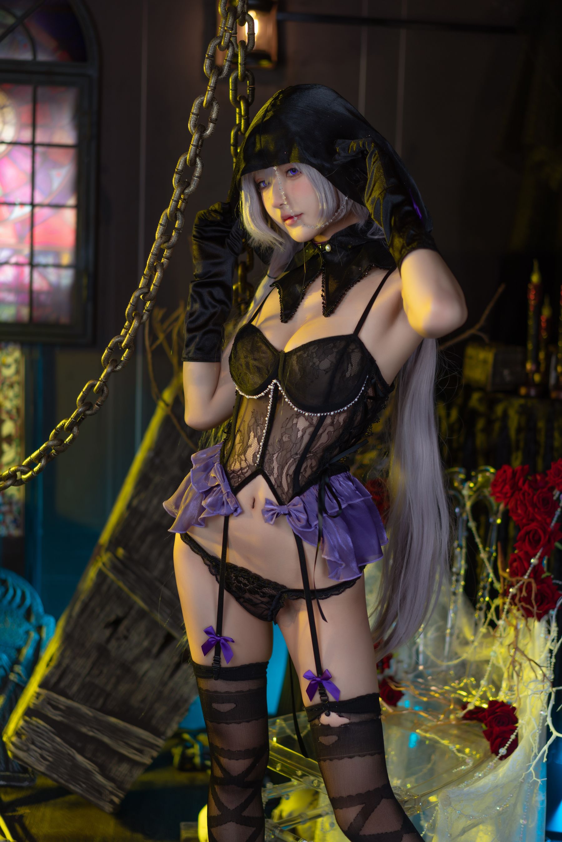 [福利COS] 动漫博主阿包也是兔娘 - 午夜瞌睡魔女