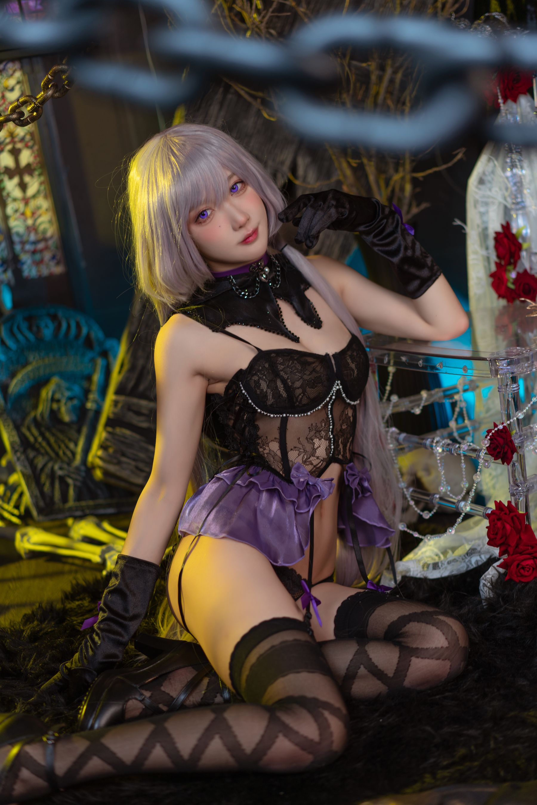 [福利COS] 动漫博主阿包也是兔娘 - 午夜瞌睡魔女