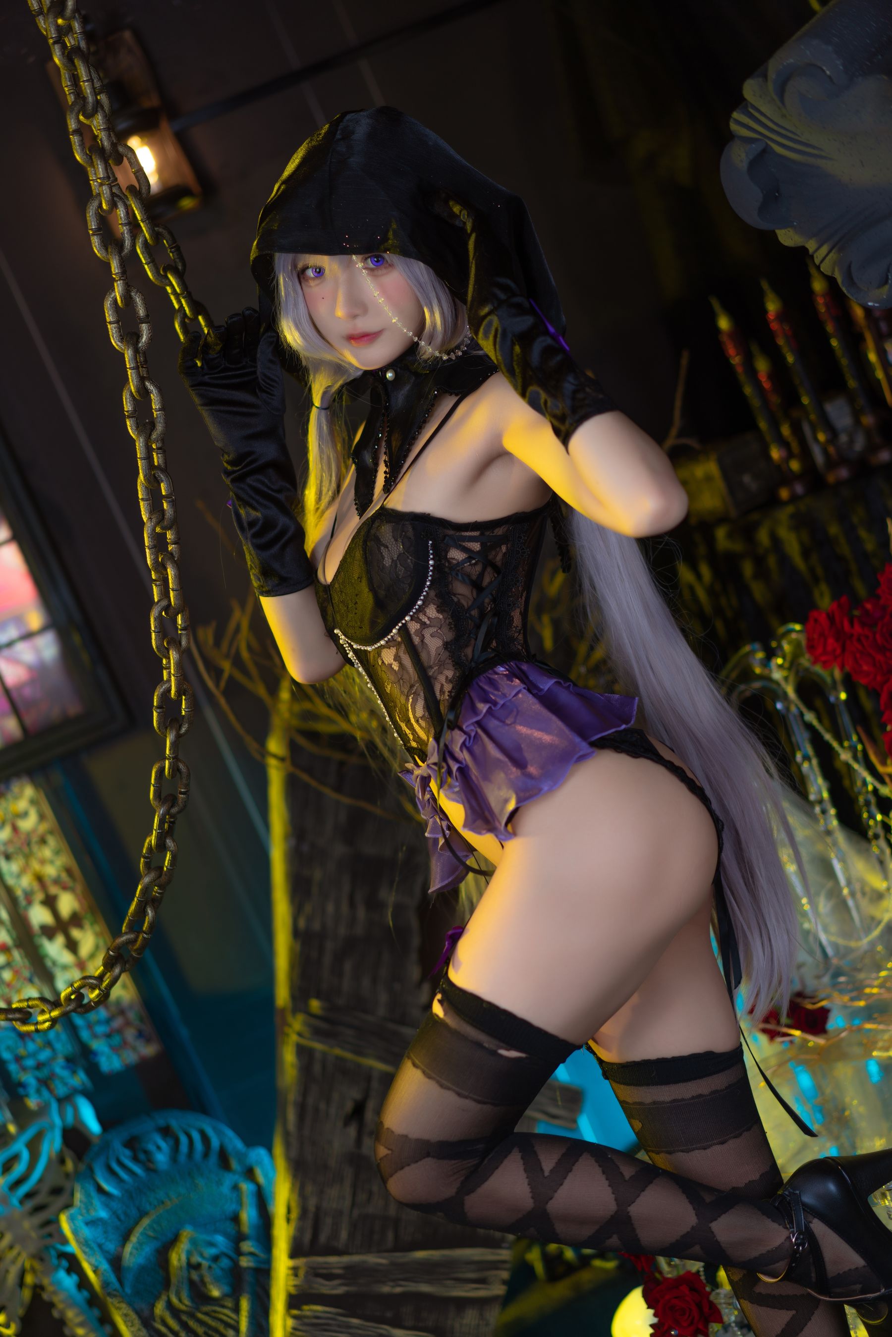 [福利COS] 动漫博主阿包也是兔娘 - 午夜瞌睡魔女