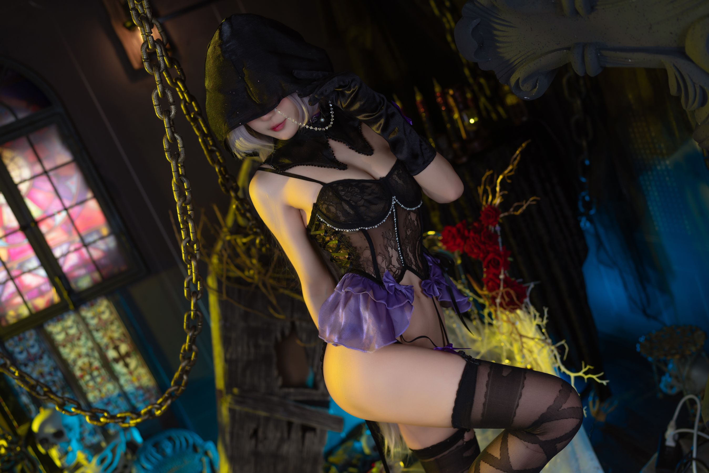 [福利COS] 动漫博主阿包也是兔娘 - 午夜瞌睡魔女