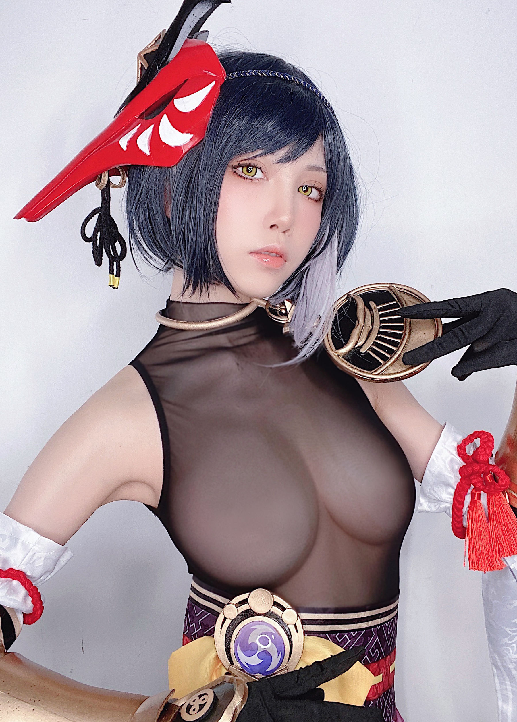 [福利COS] 动漫博主水淼aqua - 九条裟罗 自拍